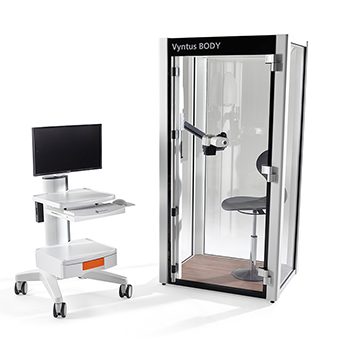 Bodyplethysmograph Vyntus BODY mit geöffneter Kabine